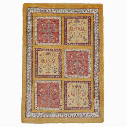 ギャッベ（ルリバフ）　90×61cm（HSS-11842）