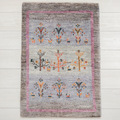 ギャッベ（アマレ）　92×62cm（HSS-11844）