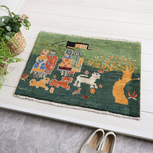 ギャッベ（ルリバフ）　59×85cm（HSS-11879）