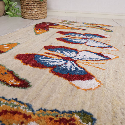 ギャッベ（ルリバフ）　54×86cm（HSS-11885）