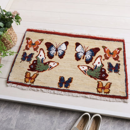 ギャッベ（ルリバフ）　54×90cm（HSS-11886）