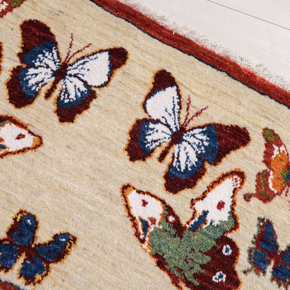 ギャッベ（ルリバフ）　54×90cm（HSS-11886）