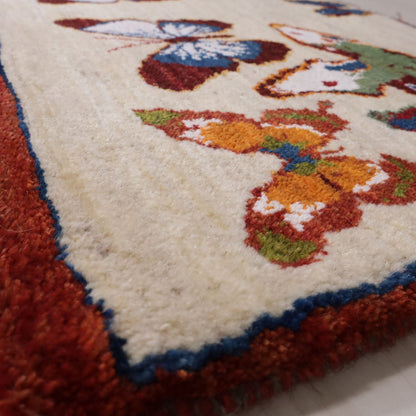 ギャッベ（ルリバフ）　54×90cm（HSS-11886）