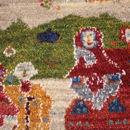 ギャッベ（ルリバフ）　62×88cm（HSS-11887）