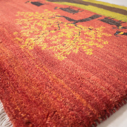 ギャッベ（ルリバフ）　65×89cm（HSS-11888）