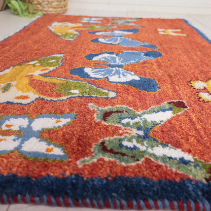 ギャッベ（ルリバフ）　58×88cm（HSS-11890）