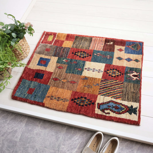 ギャッベ（ルリバフ）　89×71cm（HSS-11896）