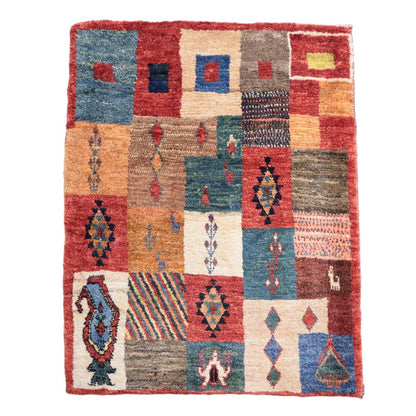 ギャッベ（ルリバフ）　89×71cm（HSS-11896）