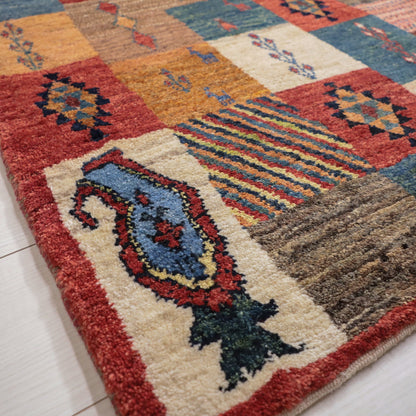 ギャッベ（ルリバフ）　89×71cm（HSS-11896）