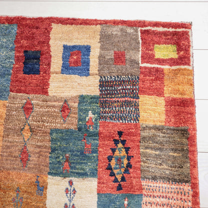 ギャッベ（ルリバフ）　89×71cm（HSS-11896）