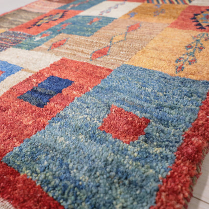 ギャッベ（ルリバフ）　89×71cm（HSS-11896）