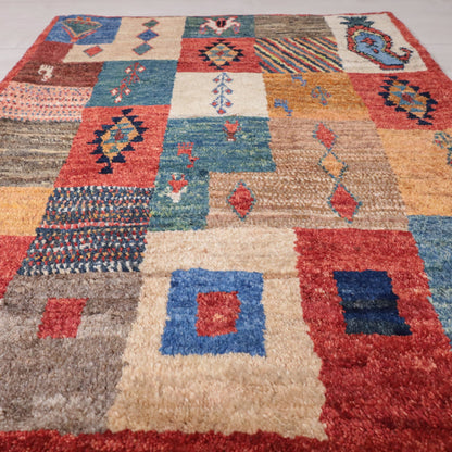 ギャッベ（ルリバフ）　89×71cm（HSS-11896）