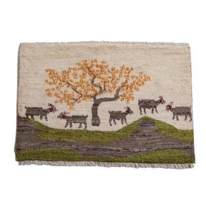 ギャッベ（ルリバフ）　59×89cm（HSS-11897）