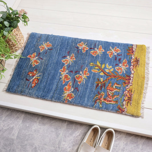 ギャッベ（ルリバフ）　91×55cm（HSS-11900）