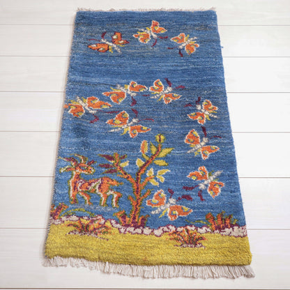 ギャッベ（ルリバフ）　91×55cm（HSS-11900）