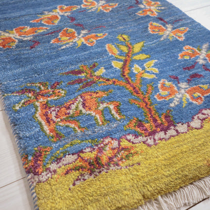 ギャッベ（ルリバフ）　91×55cm（HSS-11900）