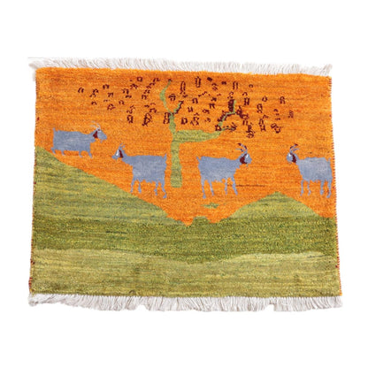 ギャッベ（ルリバフ）　61×83cm（HSS-11906）