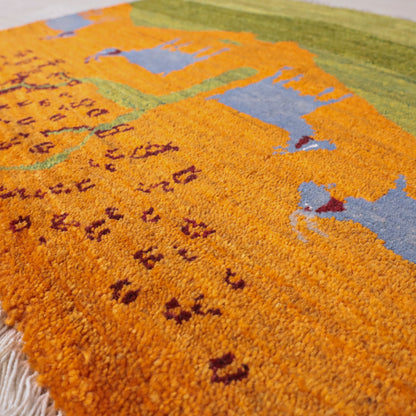 ギャッベ（ルリバフ）　61×83cm（HSS-11906）