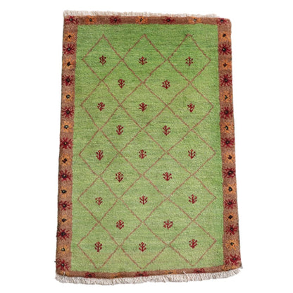 ギャッベ（ルリバフ）　84×58cm（HSS-11910）