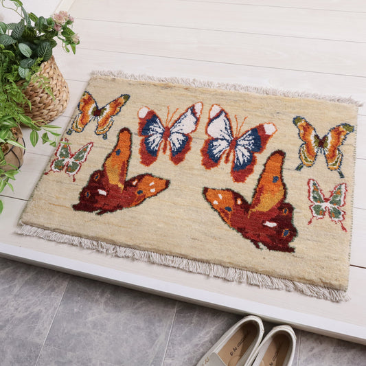 ギャッベ（ルリバフ）　55×84cm（HSS-11911）