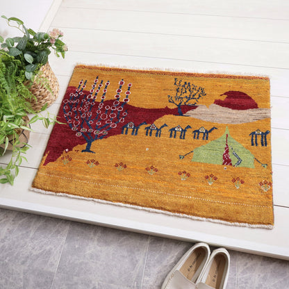 ギャッベ（ルリバフ）　62×85cm（HSS-11913）