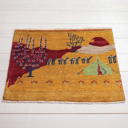 ギャッベ（ルリバフ）　62×85cm（HSS-11913）