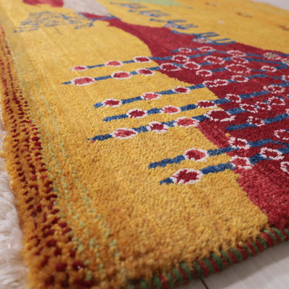 ギャッベ（ルリバフ）　62×85cm（HSS-11913）