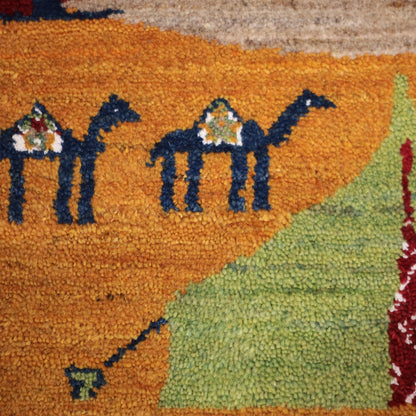 ギャッベ（ルリバフ）　62×85cm（HSS-11913）