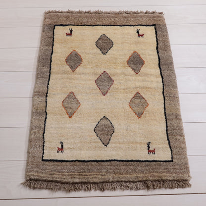 ギャッベ（ルリバフ）　92×71cm（HSS-11916）