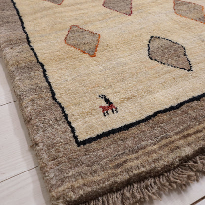 ギャッベ（ルリバフ）　92×71cm（HSS-11916）