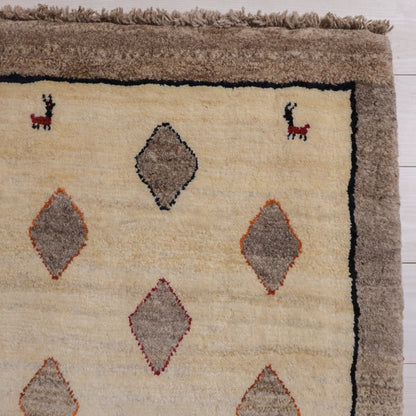 ギャッベ（ルリバフ）　92×71cm（HSS-11916）