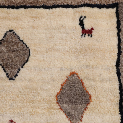 ギャッベ（ルリバフ）　92×71cm（HSS-11916）