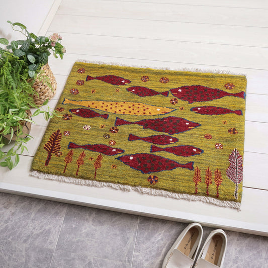 ギャッベ（ルリバフ）　61×85cm（HSS-11918）