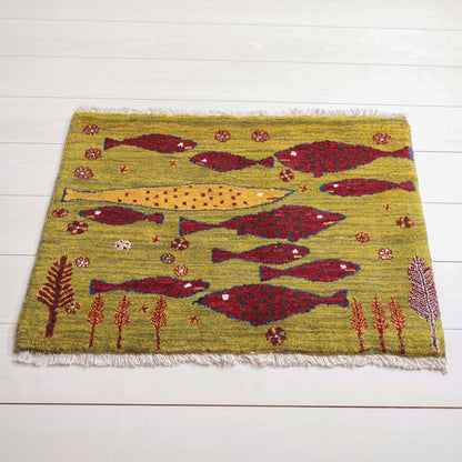 ギャッベ（ルリバフ）　61×85cm（HSS-11918）