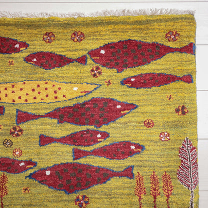 ギャッベ（ルリバフ）　61×85cm（HSS-11918）