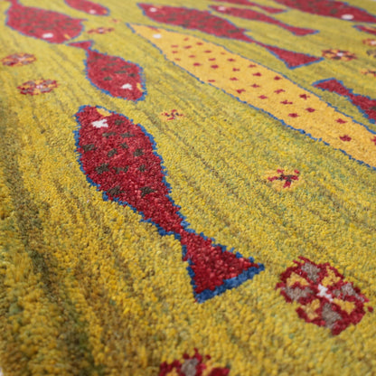 ギャッベ（ルリバフ）　61×85cm（HSS-11918）