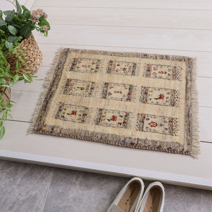 ギャッベ（ルリバフ）　63×47cm（HSS-11921）