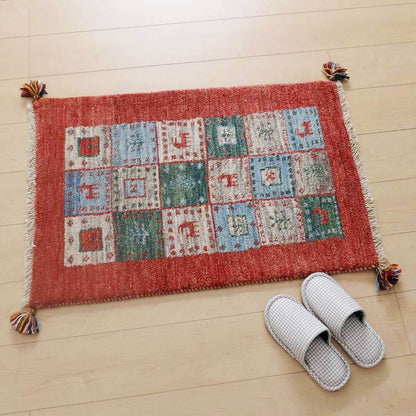 プレミアムギャッベ／ホシナマイ（カシュクリ） 88×57cm（HSS-1202）