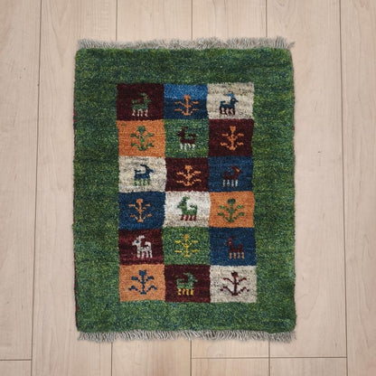 ギャッベ（ギャベ）ラティーフ　55×43cm（HSS-12970）