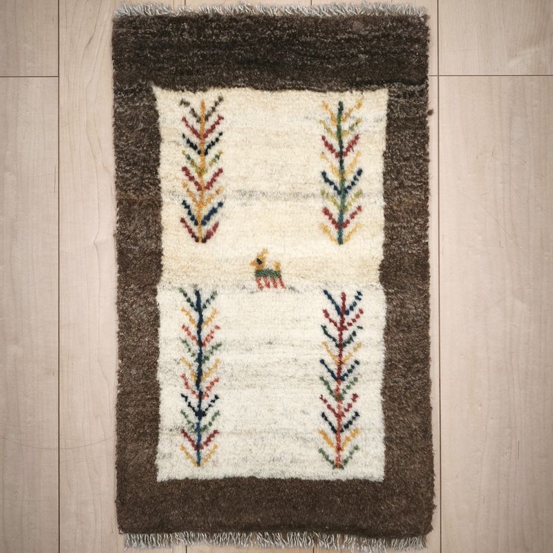 ギャッベ（ギャベ）ラティーフ　61×37cm（HSS-12973）