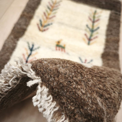 ギャッベ（ギャベ）ラティーフ　61×37cm（HSS-12973）