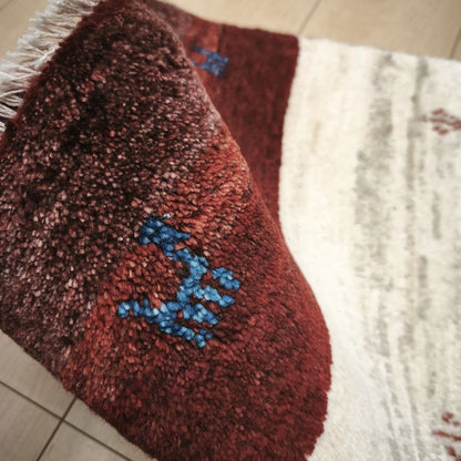 ギャッベ（ギャベ）ラティーフ　57×43cm（HSS-12975）