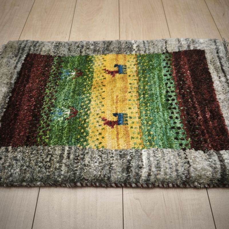 ギャッベ（ギャベ）ラティーフ　60×41cm（HSS-12976）