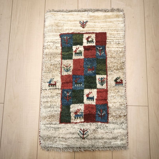 ギャッベ（ギャベ）ラティーフ　57×36cm（HSS-12977）