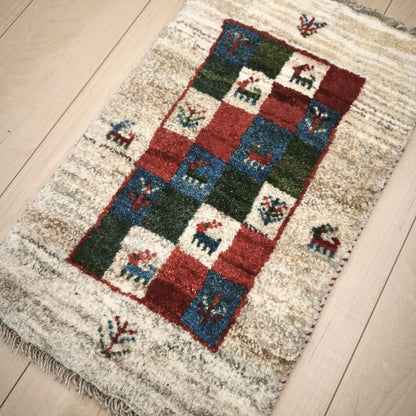 ギャッベ（ギャベ）ラティーフ　57×36cm（HSS-12977）