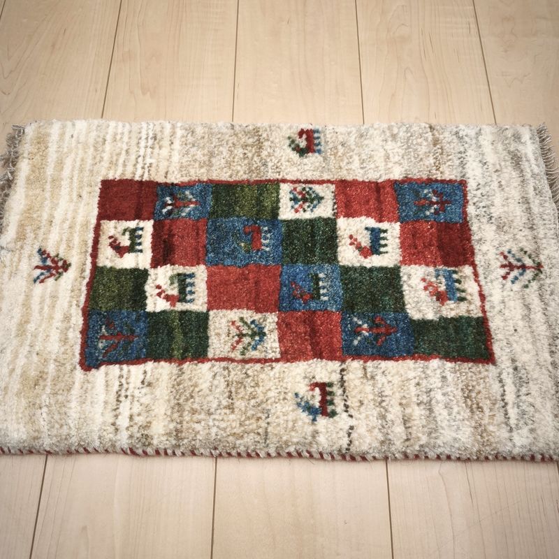 ギャッベ（ギャベ）ラティーフ　57×36cm（HSS-12977）