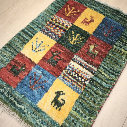 ギャッベ（ギャベ）ラティーフ　54×39cm（HSS-12978）