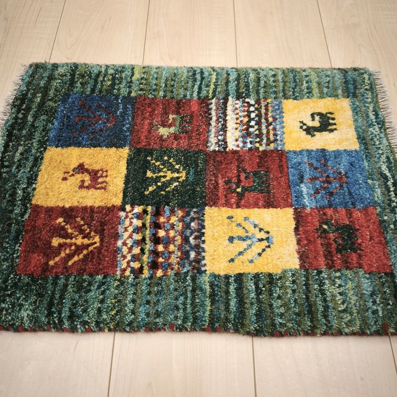 ギャッベ（ギャベ）ラティーフ　54×39cm（HSS-12978）