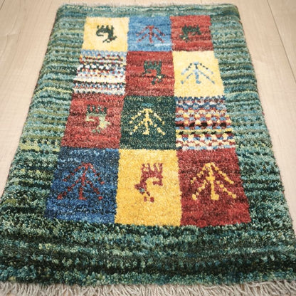 ギャッベ（ギャベ）ラティーフ　54×39cm（HSS-12978）