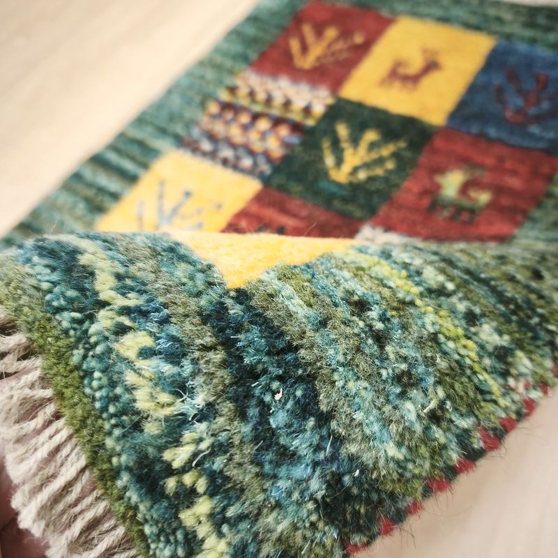 ギャッベ（ギャベ）ラティーフ　54×39cm（HSS-12978）